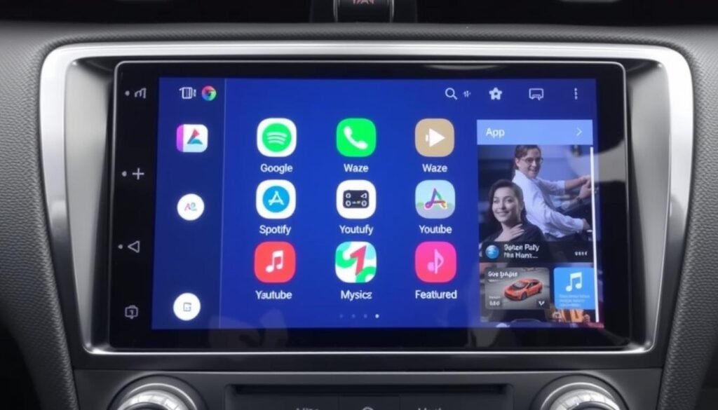 Yeelinkauto Android car multimedia player showing various apps and customization options Yeelinkauto Android car multimedia player showing various apps and customization options